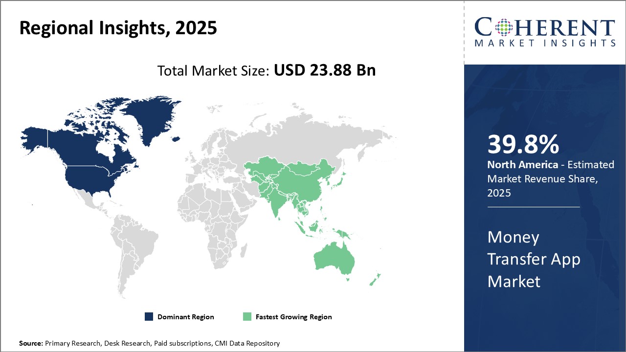 money transfer app market regional insights