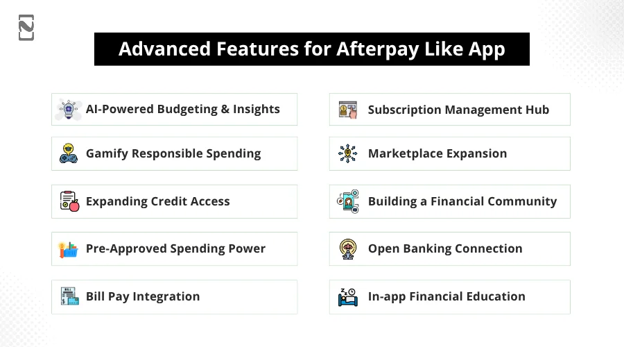 Advanced Features for Afterpay Like App
