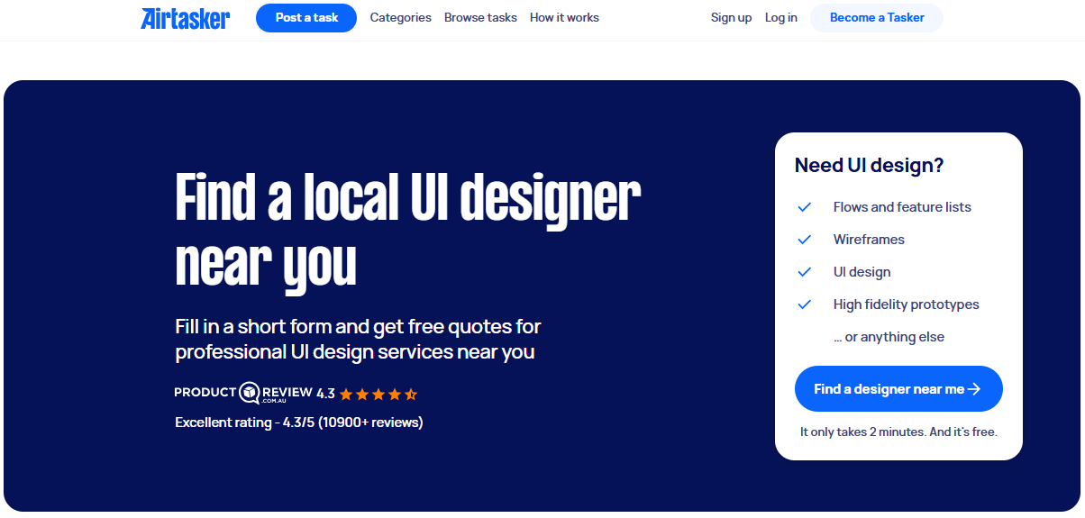 AirTask UI UX Design