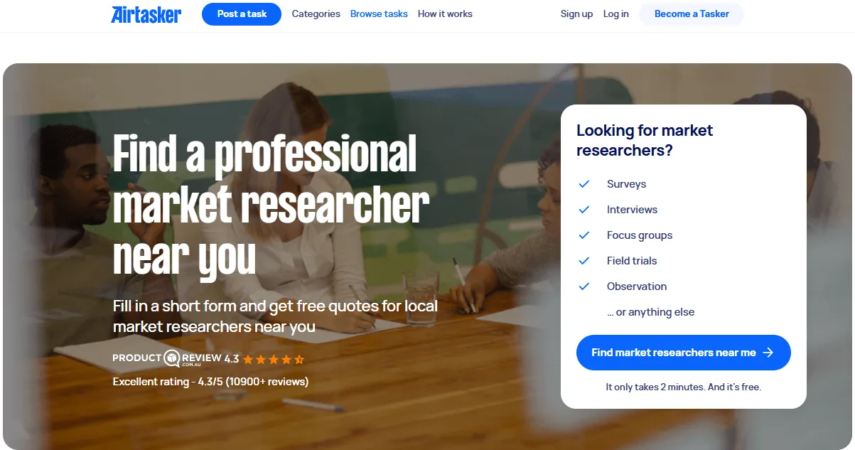 AirTasker Market Research