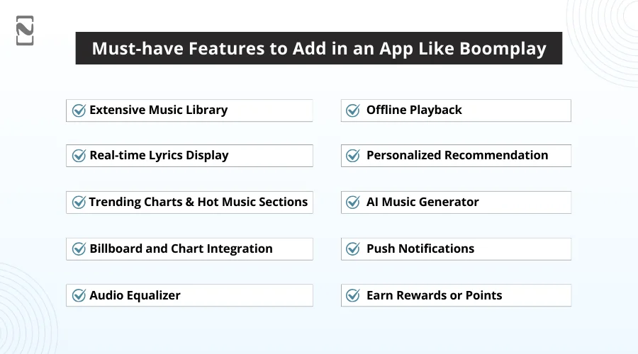 Must-have Features to Add in an App Like Boomplay