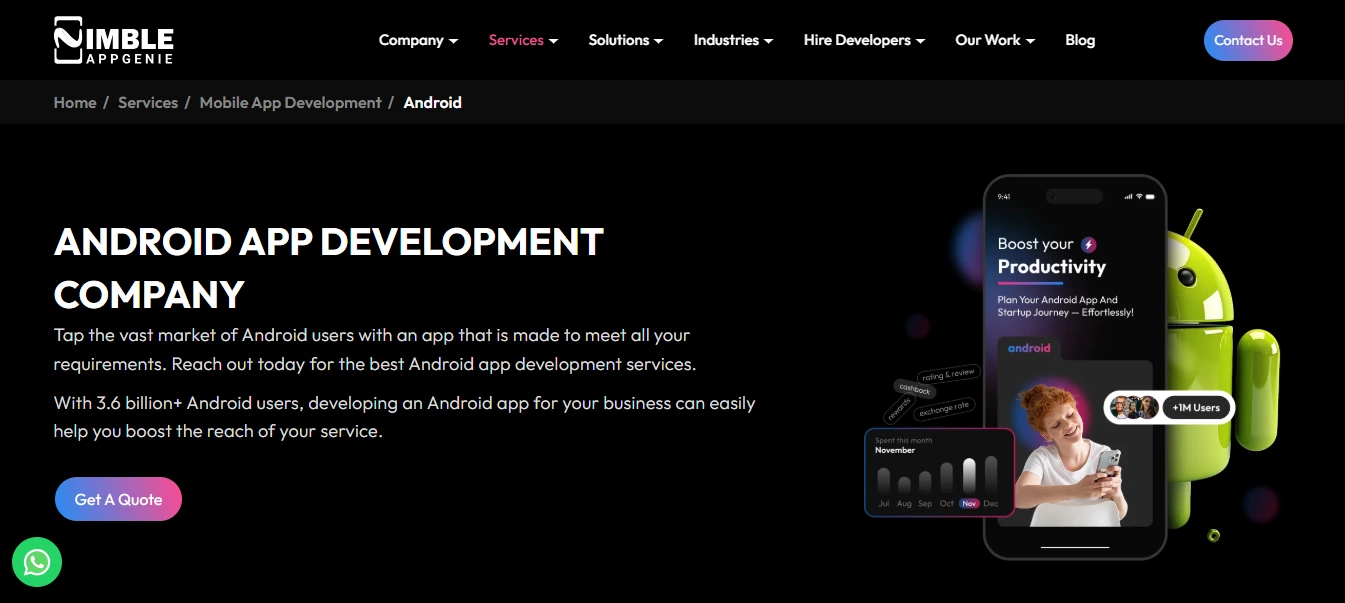 Nimble AppGenie-Android App Development Company
