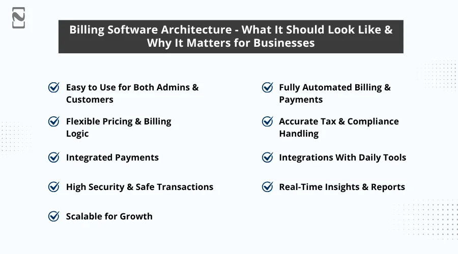 Billing Software Architecture - What It Should Look Like & Why It Matters for Businesses