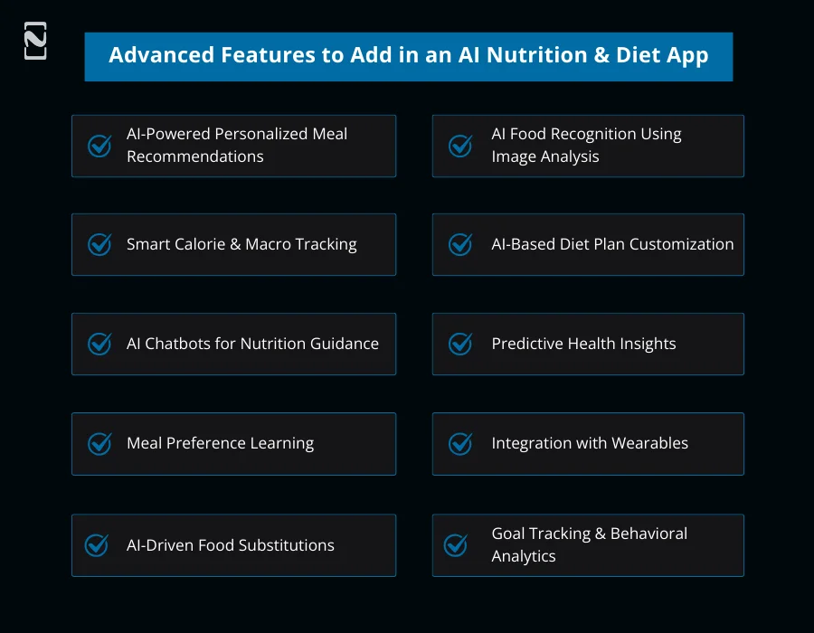 Advanced Features to Add in an AI Nutrition and Diet App