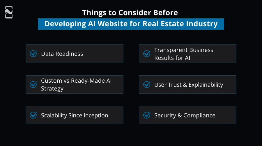 Things to Consider Before Developing AI Website for Real Estate Industry