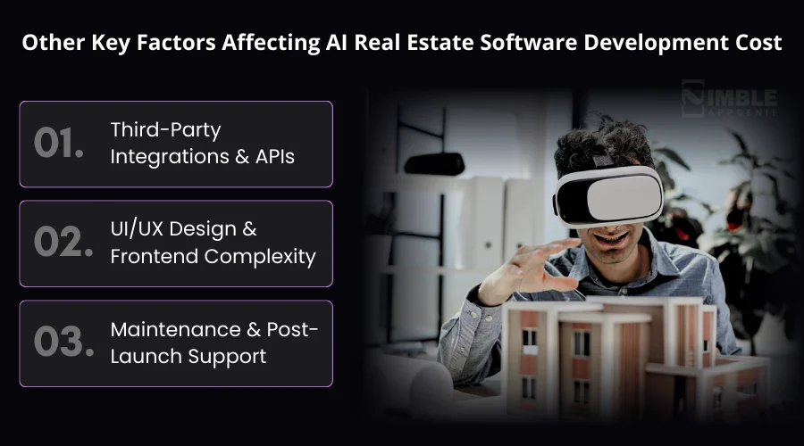 Other Key Factors Affecting AI Real Estate Software Development Cost