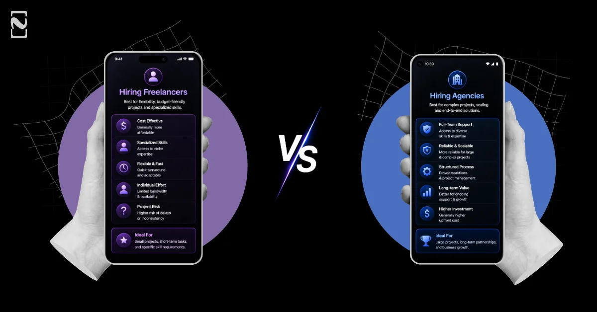 Hiring Freelancers vs Agencies | Nimble AppGenie