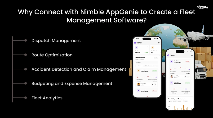 Why Connect with Nimble AppGenie to Create a Fleet Management Software