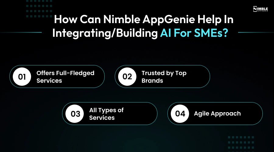 How can Nimble AppGenie help in Integrating building AI for SME