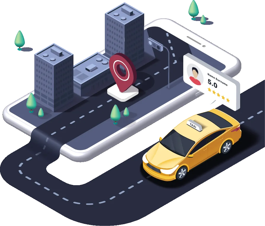 taxi booking app development image