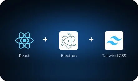 react + electron + tailwind css