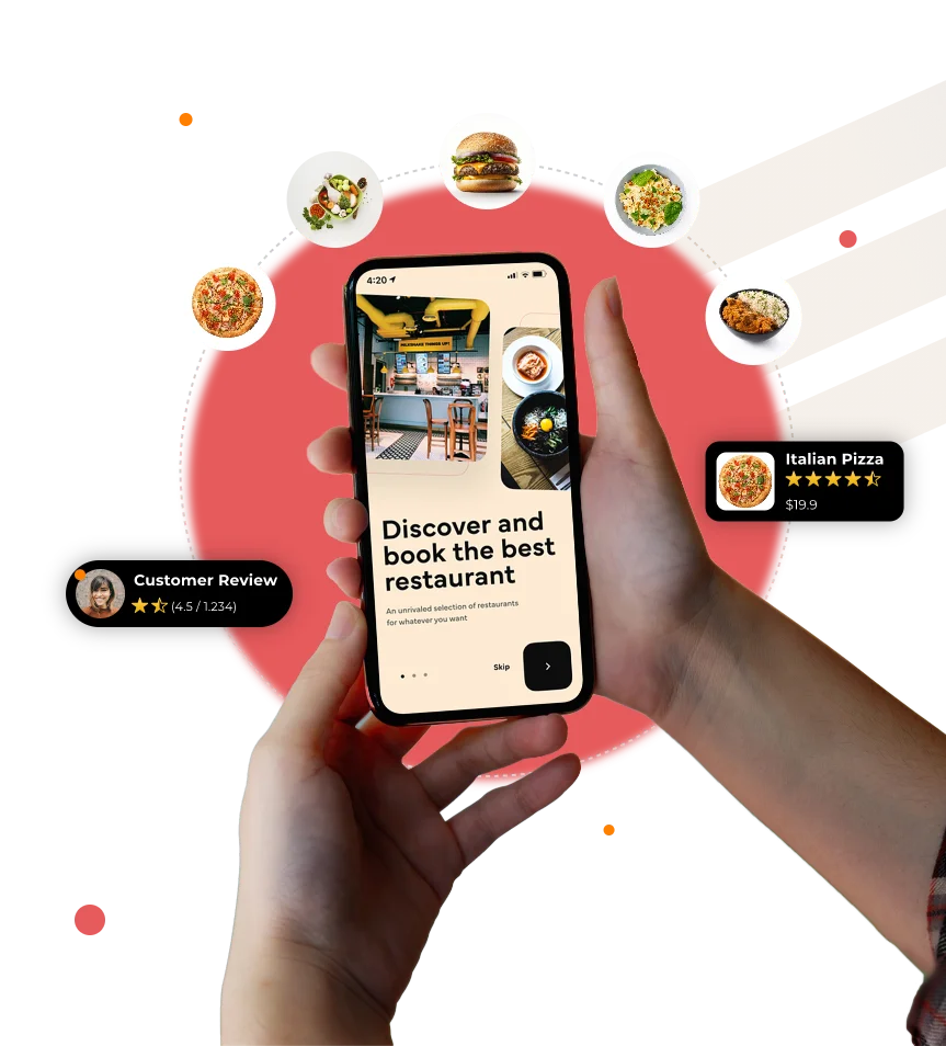 Restaurant app development image