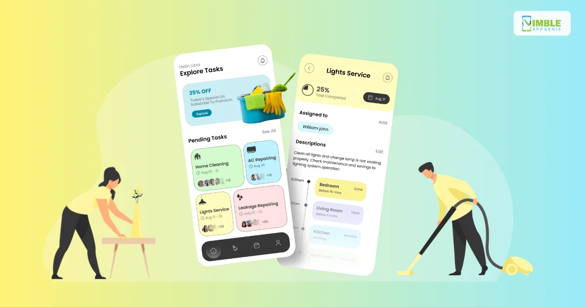 House Cleaning App Development Company NimbleAppGenie